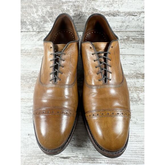 Men\'s Brooks Brothers Brown Leather Cap Toe Oxfords Sz 11D EUC main image 10